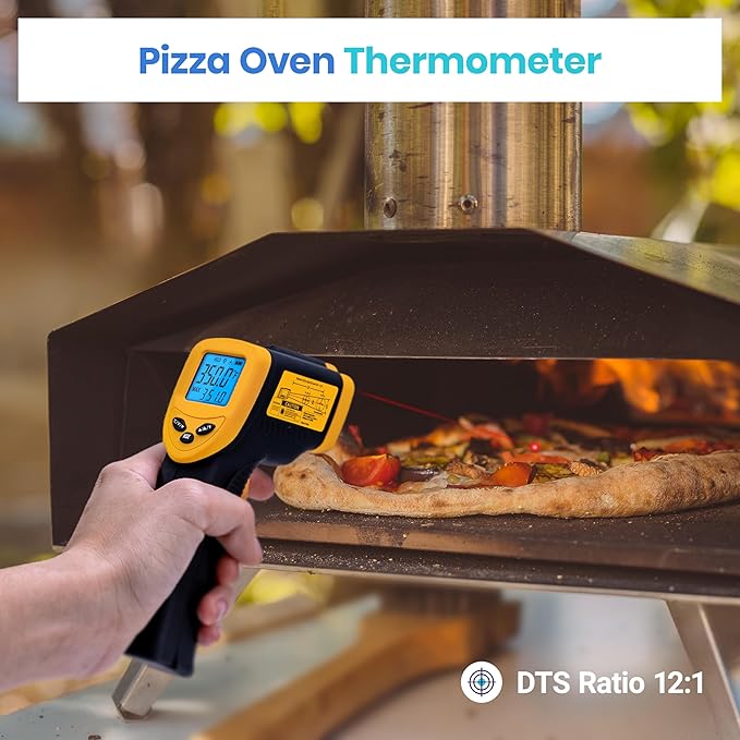 Etekcity Infrared Thermometer Laser Temperature Gun 774, Meat Food Candy Oven Thermometer for Griddle Accessories, Heat Gun for Cooking Refrigerator Tools, Adjustable Emissivity & Max Measure, Yellow - Image 8