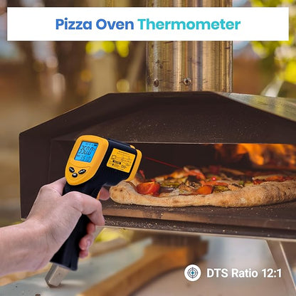 Etekcity Infrared Thermometer Laser Temperature Gun 774, Meat Food Candy Oven Thermometer for Griddle Accessories, Heat Gun for Cooking Refrigerator Tools, Adjustable Emissivity & Max Measure, Yellow - Image 8