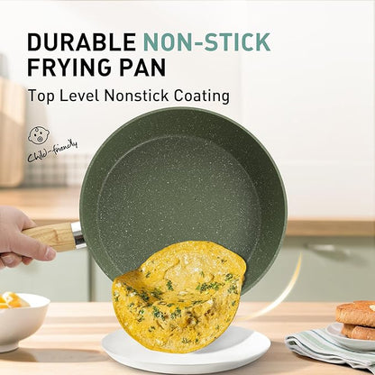 MAISON ARTS Pots and Pans Set Non Stick, 30 Piece Kitchen Cookware & Bakeware Sets with Granite Coating, Pots and Pans Sets for Cooking Nonstick, Green - Image 7