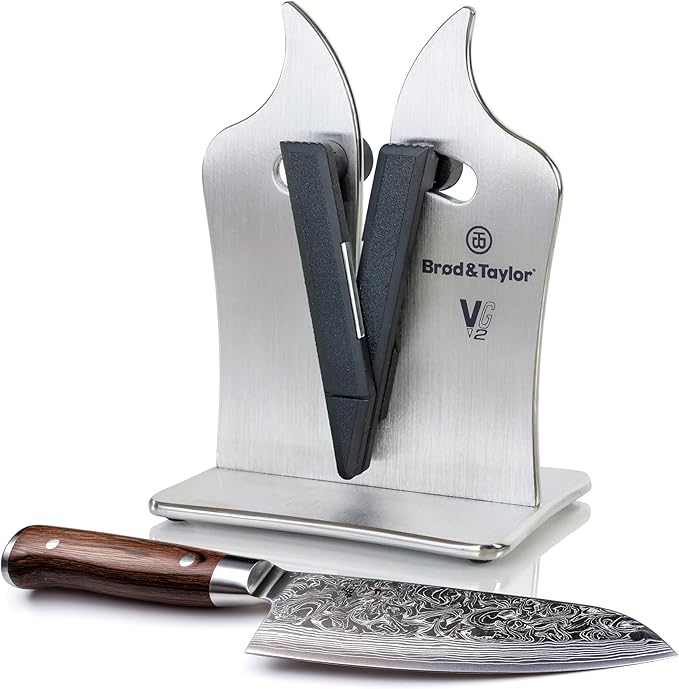 Brod & Taylor VG2 Professional Knife Sharpener | 3-Action Tungsten Carbide (Stainless Steel) by BrodTaylor