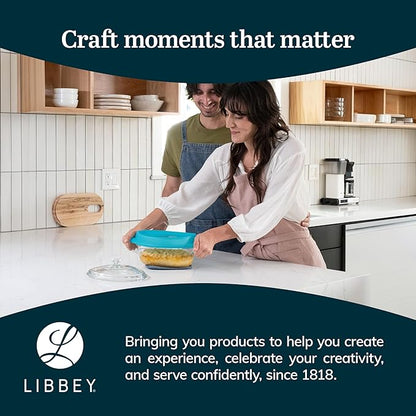 Libbey Baker’s Premium 3 Piece Glass Baking Dish Set, Stackable, Space Saving Casserole Dish with Lid Set, Baking Glassware for Casseroles, Desserts - Image 6