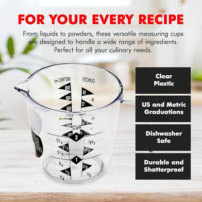 Chef Craft Select Plastic Measuring Cup, 2 Cup, Clear - Image 4