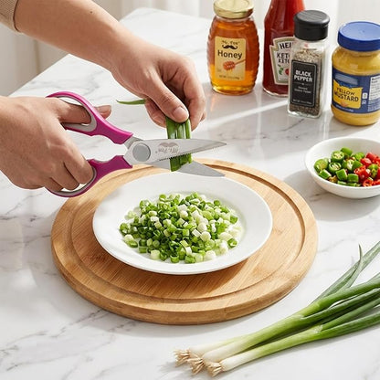 Mr. Pen- All Purpose Kitchen Shears with Protective Sheath, 2pcs, 8 Inch, Dishwasher Safe, Stainless Steel Food Scissors with Micro-Serrated Blades, Soft Grip, Durable Utility Kitchen Shears - Image 3