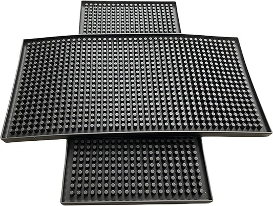 XieNie Bar Mat, 6" x 12" Black Small Coffee Mat for Home Bar Kitchen Countertop, Non-Slip Rubber Service Spill Mat for Cocktail Bartender Accessories, PVC Counter Top Cup Glasses Drying Mats, 1Pac by XieNie