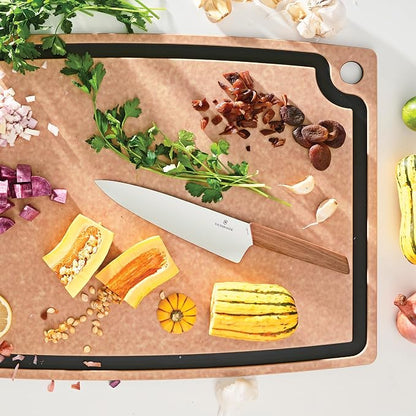 Epicurean Gourmet Series Cutting Board with Juice Groove, 27-Inch by 17.5-Inch, Natural/Slate - Image 2