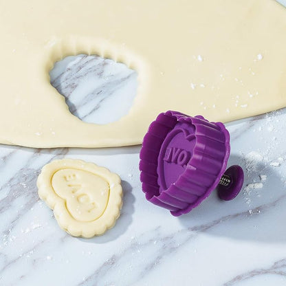 Fox Run Lovers Pie Cutter Set, Set of 4, Multicolor