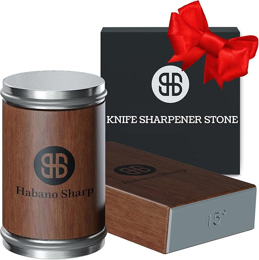 Rolling Knife Sharpener Kit - Diamond Sharpening Tool for Steel of Any Hardness, Knife Sharpener Stone with 15 & 20 Degree Magnetic Angle Support for Kitchen Knives, Easy to Use(Brown)