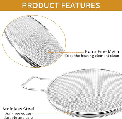 Splatter Shield for Ninja Foodi Smart XL Pro 7-in-1 Indoor Grill, Replacement Stainless Steel Splatter Screen Air Fryer Accessories for Ninja Foodi IG651, IG600, IG601 Air Fryer