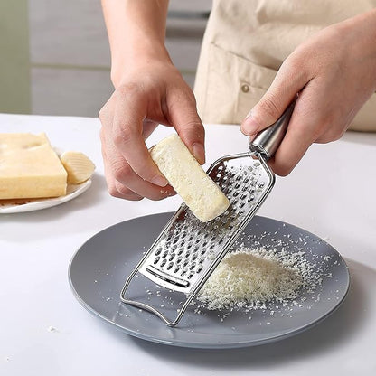 Tongjude Stainless Steel Cheese Grater Set, Set of 5 Kitchen Grater & Peeler & Slicer, Lemon Zester with Cleaning Brush for Vegetable, Fruit, Chocolate - Image 7