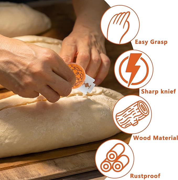 UFO Bread Lame Cutter for Homemade Sourdough,Bread Scorer Tool for Sourdough with 5 Blades and Case,Slashing Tool Bread Cutting Knife for Artisan Bread and Baguette Makers,Mandala - Image 6