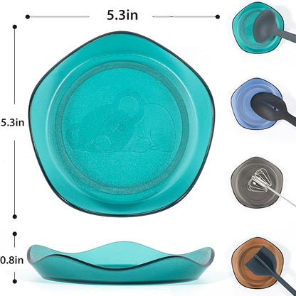Li&Zhao Spoon Rest for Stove Top - 4 PCS Stove Spoon Holder for Kitchen Counter Pot Lid Holder Coffee Spoon Rest Utensil Rest Cooking