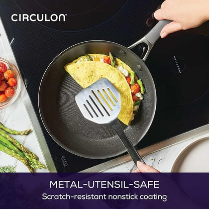 Circulon A1 Series with ScratchDefense Nonstick Induction Frying Pan, 10-Inch, Fry Pan, Graphite - Image 4
