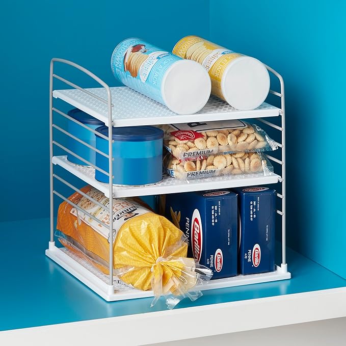 YouCopia UpSpace Cabinet Box Organizer, Adjustable Kitchen and Pantry Shelf for Plastic Wrap and Foil Storage, Extra Large, White - Image 6
