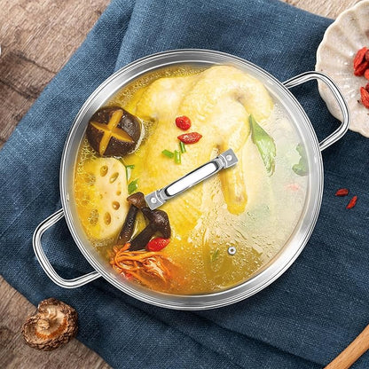 Homikit 16 Quart Stainless Steel Stock Pot, Large Sauce Soup Pot with Lid & Handles, Heavy Duty Cookware for Canning Steaming Simmering, Induction Stockpot Compatible All Cooktops, Dishwasher Safe - Image 7