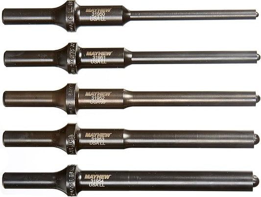 Mayhew Tools 32020 Pneumatic Roll Pin Punch, 5-Piece Set