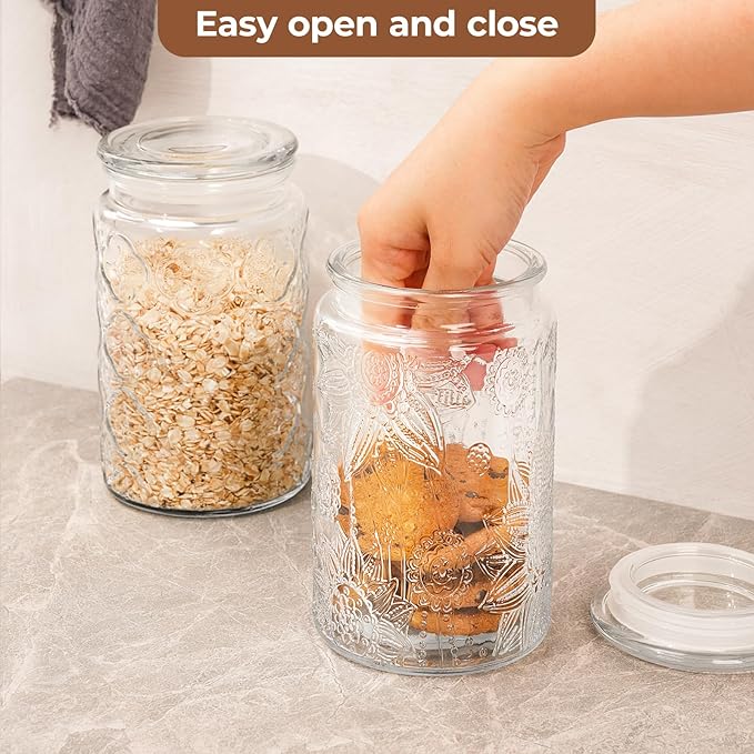 Adodeen 24oz Wide Mouth Mason Jars, 3-Pack Glass Jars With Lids, Pickle Canning Jars For Candy, Sugar, Coffee, Tea, Spice, Cookie, Dishwasher Safe - Image 6
