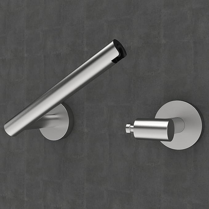 RARXTR Brushed 2 Pack Toilet Paper Holder SUS304 Stainless Steel Double Post Pivoting Toilet Paper Roll Holder Wall Mounted Toilet Tissue Holder for Commercial Bathroom RV