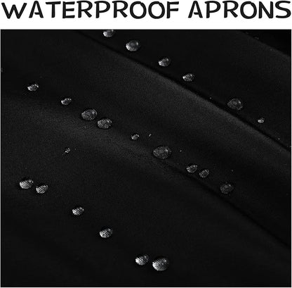 Jeyiour 3 Pack Funny Cooking Aprons Women Oil-proof Kitchen Aprons with Pockets for Home Chef BBQ Mother Day Birthday Gifts(Black)