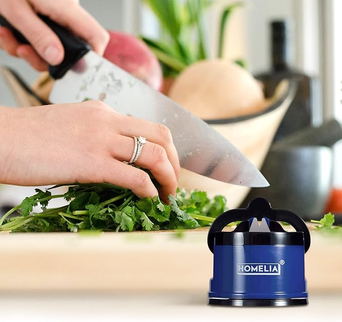 Knife Sharpeners for Kitchen Knives - Pocket Knife Sharpener Tool - Cuchillos para cocina - Kitchen Knife Sharpener with suction cup - Blade Sharpener - Small Knife Sharpening Kit - Image 9