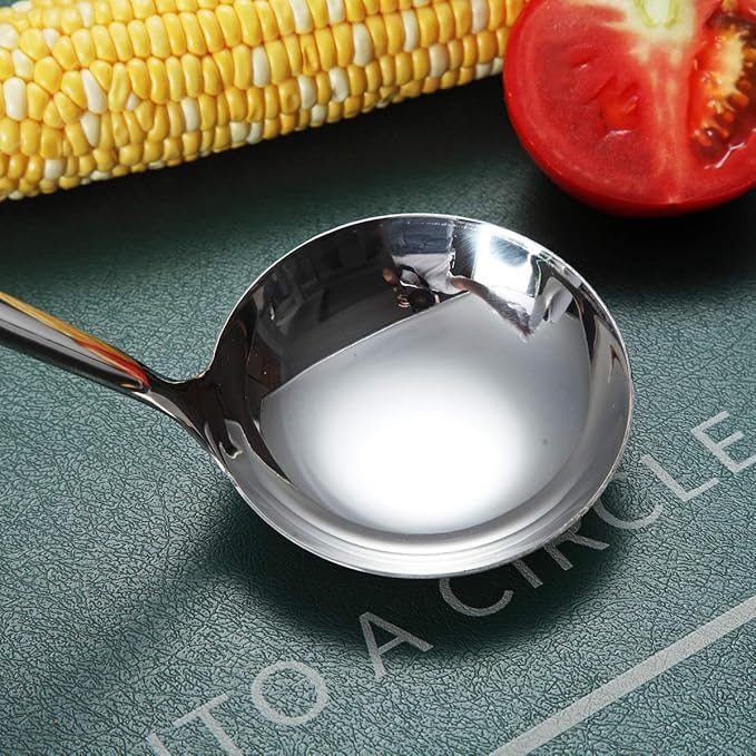 Stainless Steel Ladle, Berglander Soup Ladle, Cooking Ladle, Kitchen Ladle, Metal Soup Spoon For Cooking Non-Stick And Heat Resistant, Dishwasher Safe, Easy to Clean - Image 6