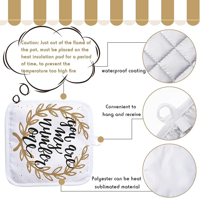 Patelai 50 Pieces Blank Sublimation Oven Mitts Set Include Blank Sublimation Heat Resistance Oven Gloves and Pot Holders for DIY Kitchen Dining Room Accessories