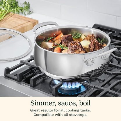 Cuisinart PureClad™ Triple Ply Stainless Steel 4.5 Qt. Dutch Oven w/Cover, PCT3545-24 - Image 7