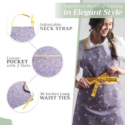 Maison d' Hermine 100% Cotton Apron for women with Pocket Kitchen Chef Apron for Men Cooking Mothers Day Gifts - Image 5