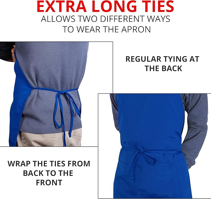 Utopia Kitchen 2 Pack Bib Apron, Adjustable with 2 Pockets, Water and Oil Resistant, Cooking Kitchen Chef Apron for Women Men - Image 5