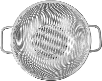 Fox Run Large Stainless Steel Colander, 3 Quart Pasta Strainer With Handles, 8.9” x 11.1” x 4” - Image 7