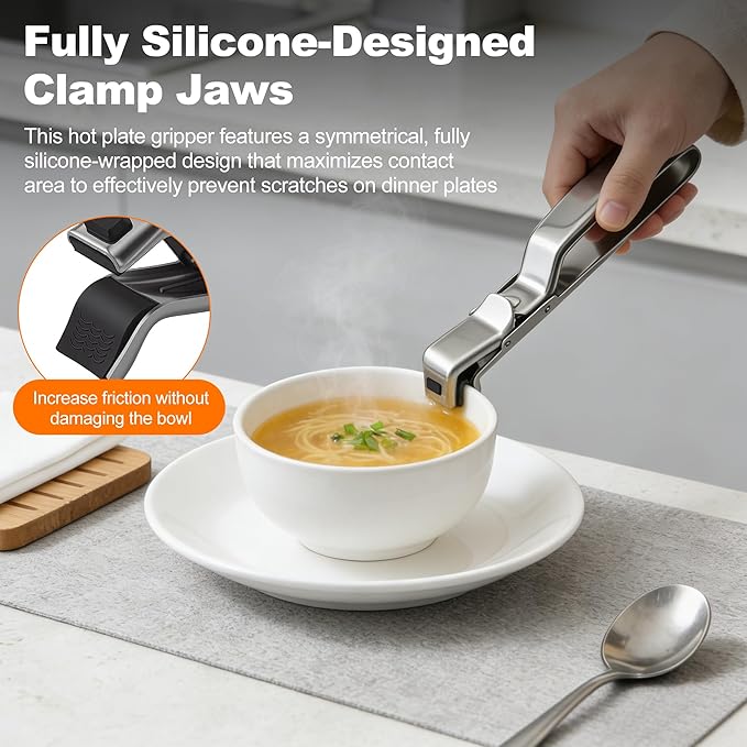 2Pcs Hot Plate Grippers, Anti Scald Plate Gripper, Hot Plate Grabber Tool for Oven, Microwave, Air Fryer, Steamer, Pots & Bowls, Pizza Pan - Image 4