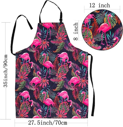 Adjustable Waterproof Apron Bib Apron with 2 Pockets Cooking Kitchen Aprons for Women Men Chef