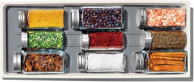 OXO Caddy, Spice Drawer Organizer, White | Good Grips | Compact | Pack of 4 - Image 4