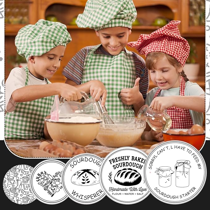 Patelai 10 Pcs Bowl Covers Reusable in 5 Size Stretch Cloth Fabric Elastic Food Storage Bowl Covers Bread Sourdough Lids for Proofing Food Fruits Leftover (Black White,Minimalist Style) - Image 5