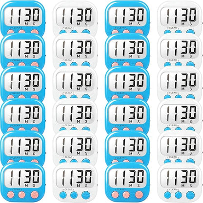Classroom Timers for Teachers Kids Large Magnetic Digital Timer Teacher Supplies 24 Pack-Blue White by AOUCE