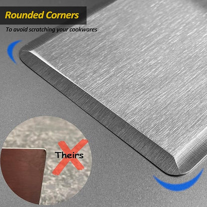 Stainless Steel Metal Spatula, Long Griddle Spatula, Hamburger Smasher Turner Scraper - Pancake Flipper - BBQ Turner and Flat Top Griddle Fliiper - Commercial Grade,3x8 inch - Image 4