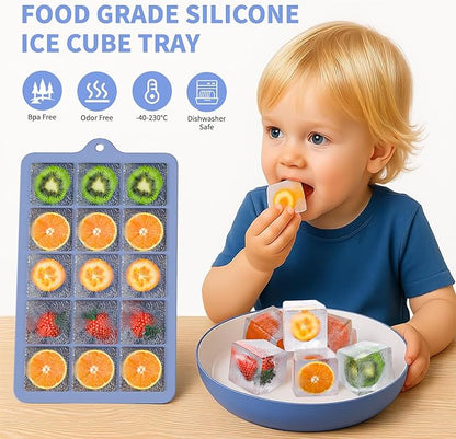 Silicone Ice Cube Tray 3 Pack, HANCELANT Ice Cube Mold, Ice Trays for Freezer with Lid for Whiskey, Baby Food, BPA Free, Easy Release - Image 7