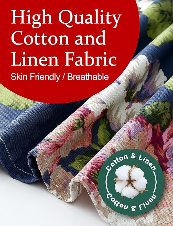 Cozy Adjustable Cross Back Aprons for Women with Pockets Cotton Linen Cooking Kitchen Baking