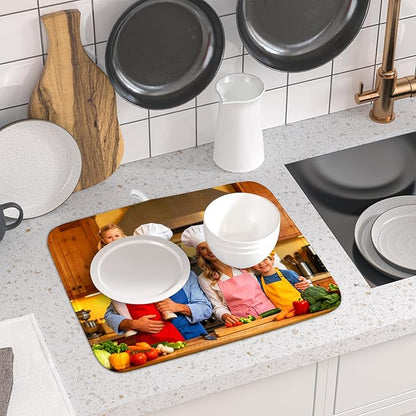 Custom Personalized Dish Drying Mat for Kitchen Counter Customized Dying Pad with Picture Text Home Decor - Image 6