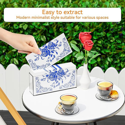 Cq acrylic Guest Towel Holder for Bathroom,9 Inch Vertical Clear Napkin Holder for Disposable Guest Towel,Modern Bathroom Paper Hand Towel Holder and Napkin Dispenser for Home,Hotel,Office,Kitchen