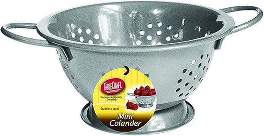 Tablecraft 0.75 quart Mini Colander, Silver by TableCraft