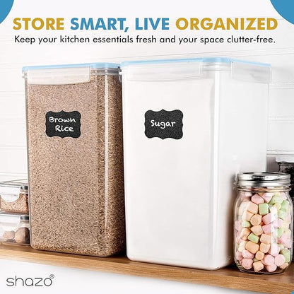 Shazo 2 PC (9.5L | 321 Oz) Extra Large Bulk Food Storage Containers with Airtight Lids for Flour, Sugar, Rice, Cereal & Pasta - Leakproof, BPA-Free Plastic Canisters for Kitchen & Pantry Organization - Image 8