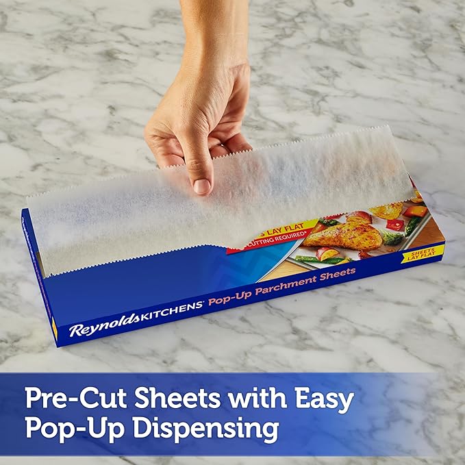 Reynolds Kitchens Pop-Up Parchment Paper Sheets, 10 x 13 Inches, 30 Count (Pack of 2) - Image 5