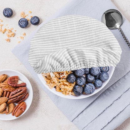 Reusable Bowl Covers, 5 Size Stretch Cloth Bowl Covers for Bread Proofing, cloth Fabric bowl Cover for Food Fruits Leftover (L)