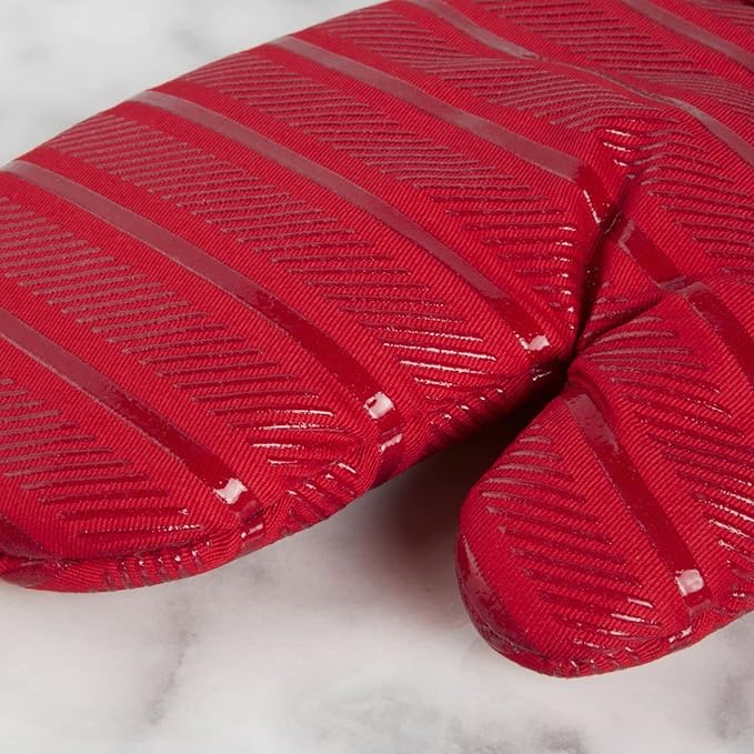 KitchenAid Albany Oven Mitt 2-Pack Set, Passion Red, 7"x13"