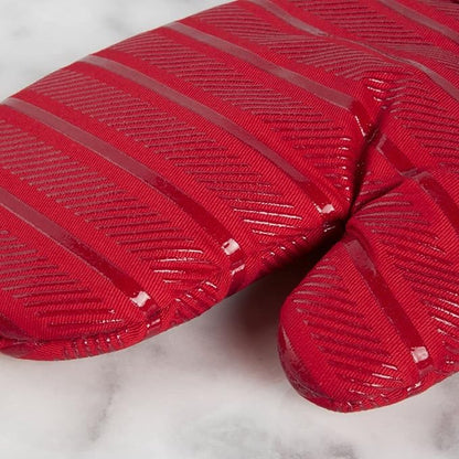 KitchenAid Albany Oven Mitt 2-Pack Set, Passion Red, 7"x13"