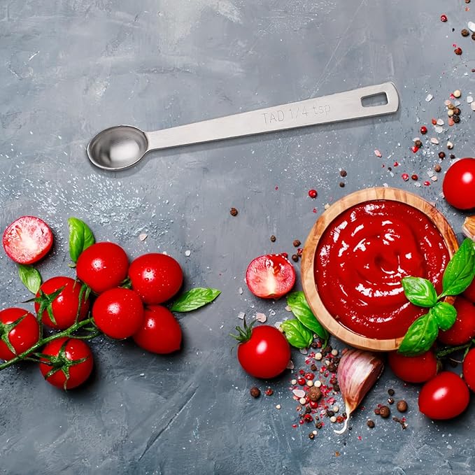 4 PCS 1/4 Teaspoon (1/4 Tsp | 1.25 mL | 1.25 cc) Single Measuring Spoon, Stainless Steel 1/4 Tsp Small Measuring Spoon Mini Measuring Spoons - Image 5