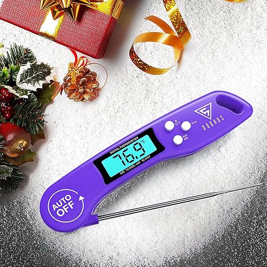 DOQAUS Digital Meat Thermometer, Instant Read Food Thermometer for Cooking with Backlit & Auto-Rotating Display, 4.6” Probe for Grilling, Baking, and Perfect BBQ - Purple - Image 6