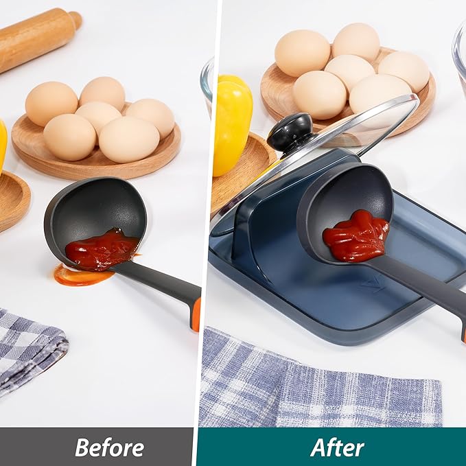 Li&Zhao Spoon Rest for Stove Top - Stove Spoon Holder for Kitchen Counter Pot Lid Holder Utensil Rest Cooking Spoon Holder