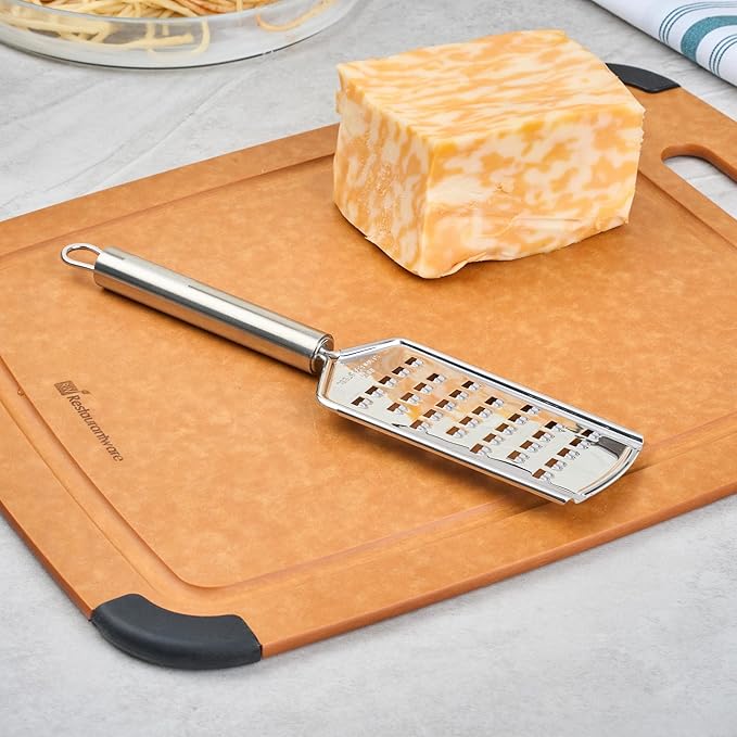 Restaurantware Stainless Steel Coarse Cheese Grater - German Standard Lemon Zester with Ergonomic Handle, Sharp Blades, Dishwasher Safe - Handheld Kitchen Grater for Parmesan, Garlic, Ginger - Image 2
