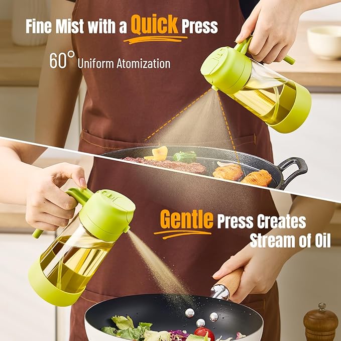 PARACITY 2 in 1 Oil Dipenser Bottle with Silicone Bottom (Green-2PCS) - Image 6